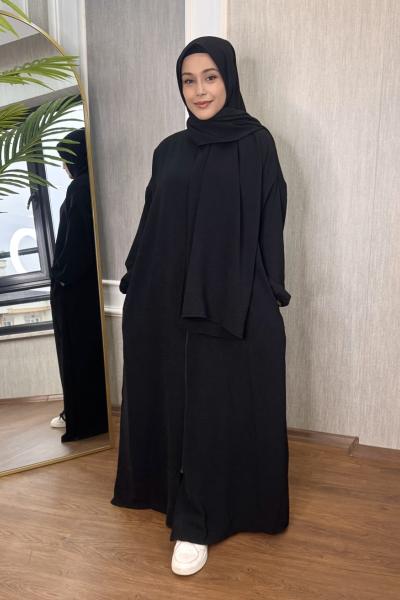 Huşür Namaz Ferace Siyah