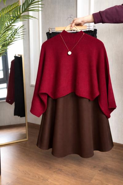 Touche Takım Bordo-Kahve Bordo Kemik