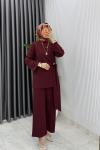 Bordo Dilay Takım Tesettür Giyim
