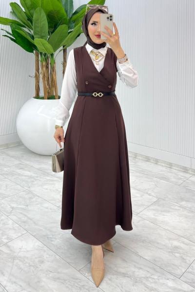 Kahve Hazen Jile Tesettür Giyim
