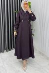 Mürdüm  Premıum Rengin Ferace Tesettür Giyim