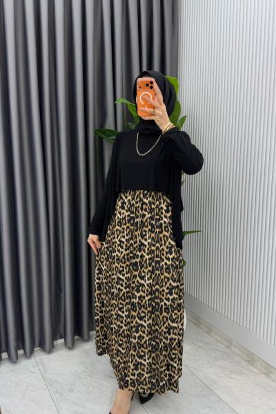 Siyah Günay Elbise Tesettür Giyim