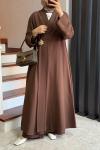 Briar Abaya Takım Kahverengi