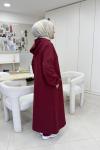 Uzun Kapüşonlu İkiiplik Takım Bordo