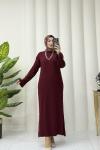 ARİA TRİKO ELBİSE  Bordo