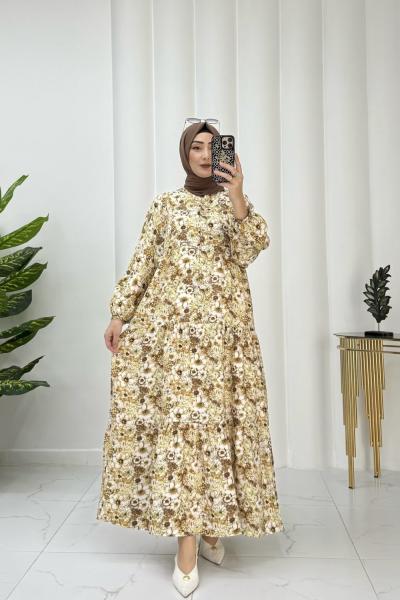 Belinay Elbise Kahverengi