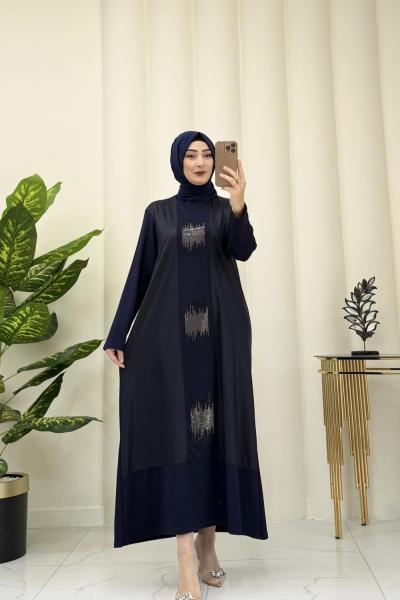 Birce elbise Lacivert