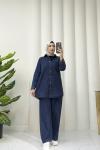 Denim kot takım Lacivert