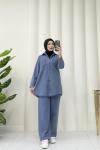 Denim kot takım Mavi