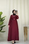 Ecem elbise Bordo