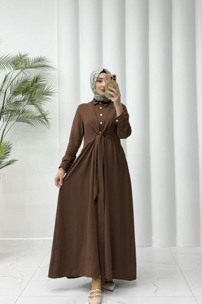Flora elbise Acı Kahve