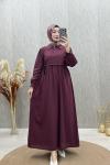 Jade elbise Bordo