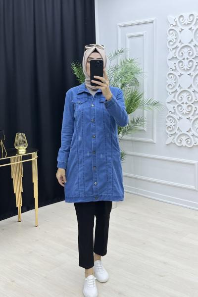 Kot ceket Mavi