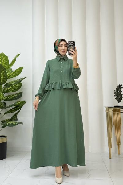 Saga Elbise takım Zümrüt