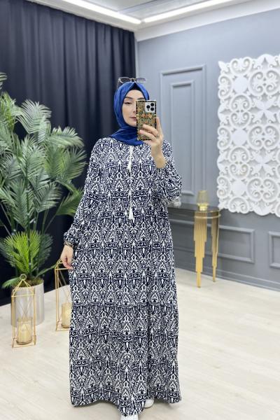 Sultan elbise Lacivert