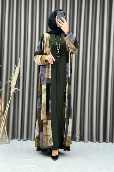 3412 Naz Elbise Takım Haki