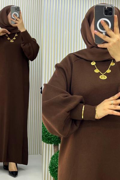 Belinay Elbise  Kahverengi