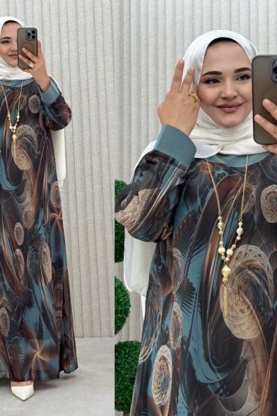 Büşra Elbise  Mint Yeşili