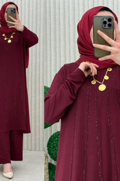 Cemile Takım Bordo