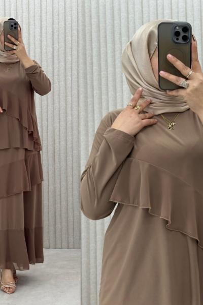 Ceviz Etekli Takım Camel