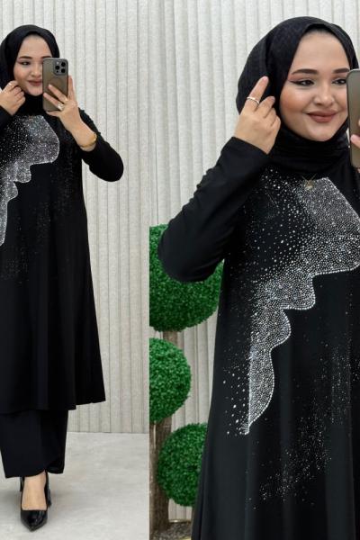 Defile tunik Siyah