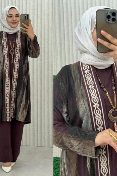 Ferah 3’lü Takım  Bordo