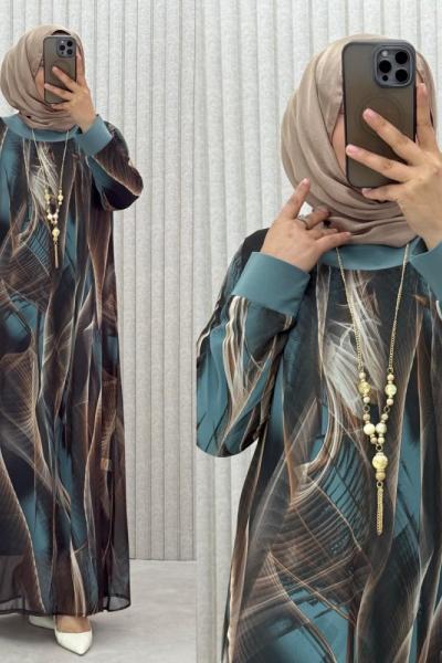 İkra Elbise Mint Yeşili