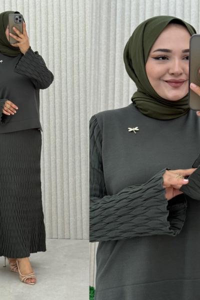 Kelebek Etekli Takım  Haki