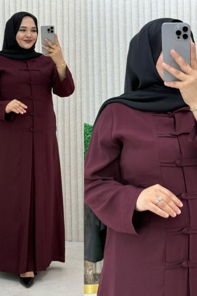 Krizantem Elbise  Bordo