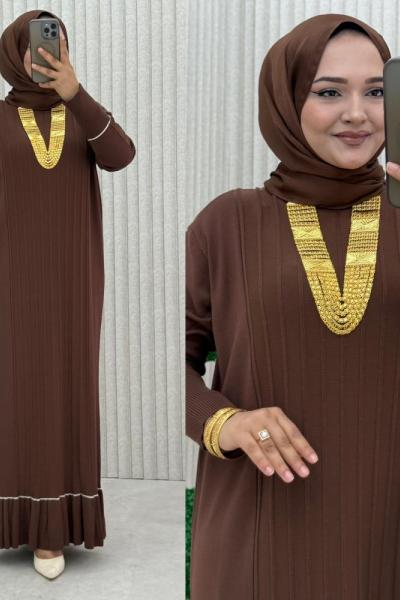 Lara Elbise Kahverengi