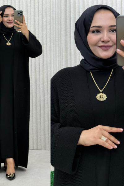 Malika Hırka Takım  Siyah