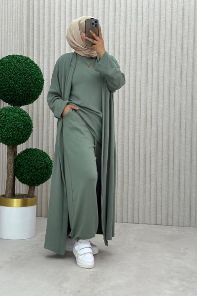 Manolya 3 Lü Takım Haki