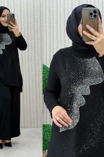 Sema  pantolonlu takım Siyah