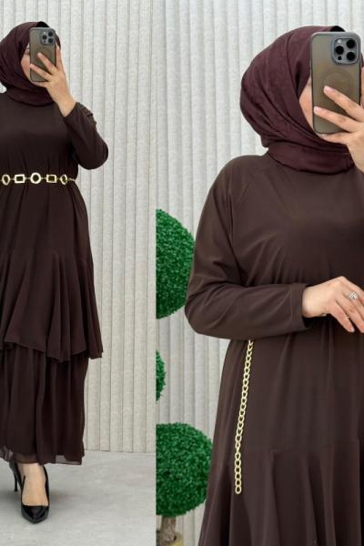 Şenay Elbise  Kahverengi