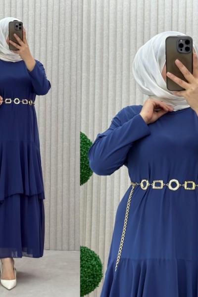 Şenay Elbise  İndigo