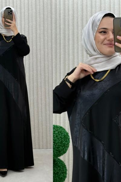 Serpil Elbise  Deri Detay  Anadolu Siyahı