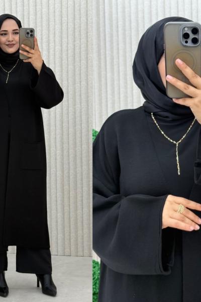 Yaren Triko Hırka Siyah