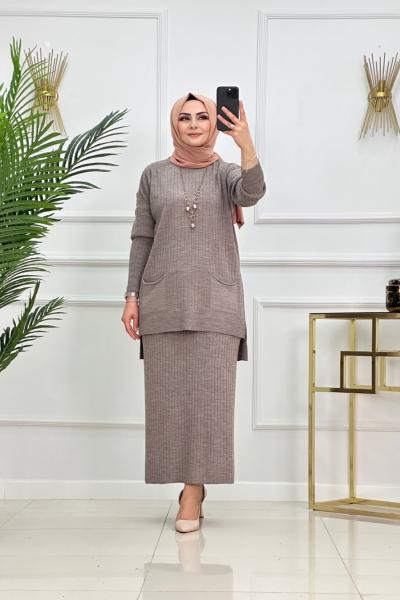 DEMET ETEKLİ TRİKO TAKIM-VİZON