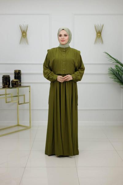 DİCLE ELBİSE - YAĞ YEŞİLİ