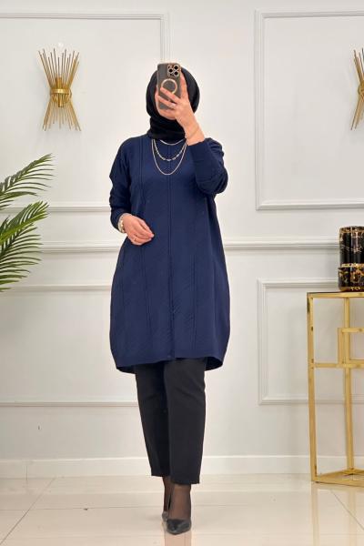 ECE TUNİK-LACİVERT