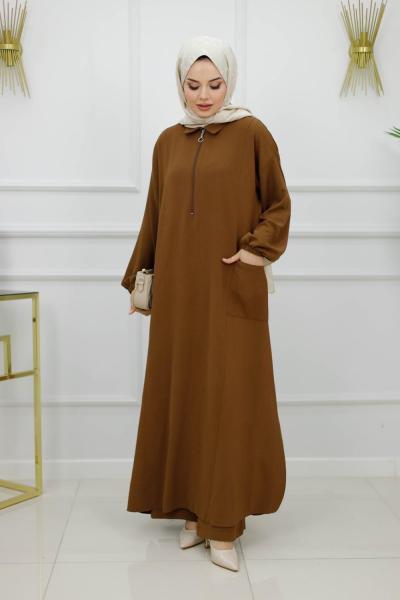 İNCİ TAKIM-KAHVERENGİ