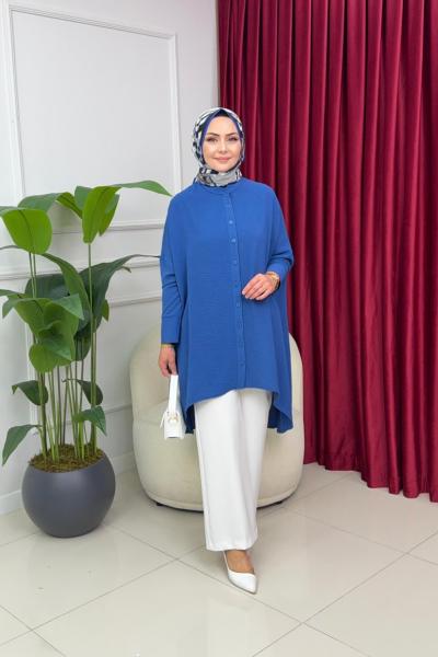 MANOLYA GÖMLEK - İNDİGO